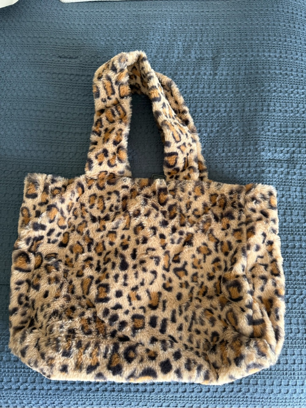wild fable Faux Fur Leopard Tote - Tan/Black
